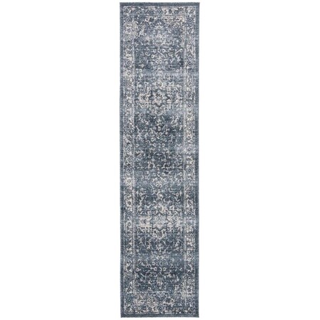Safavieh 2 x 6 ft. Charleston Power Loomed Runner Area Rug Navy & Creme CHL411N-26